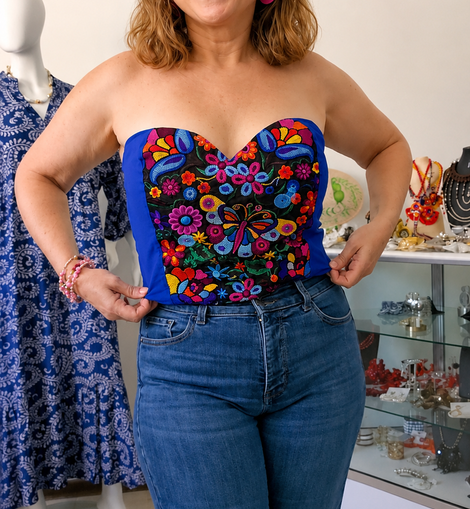Corset Artesanal Bordado