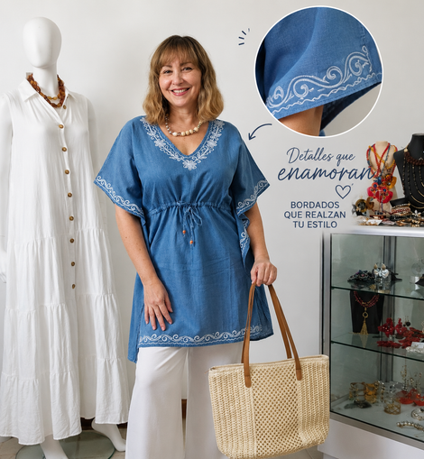 Kaftan Bordado Alma Bohemia
