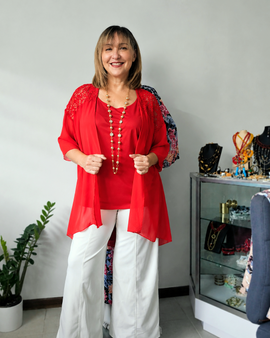 Lace Cardigan y top Básica