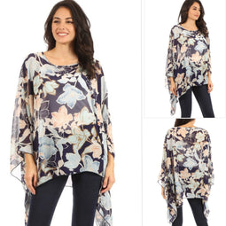 Navy Mix Floral Tunic