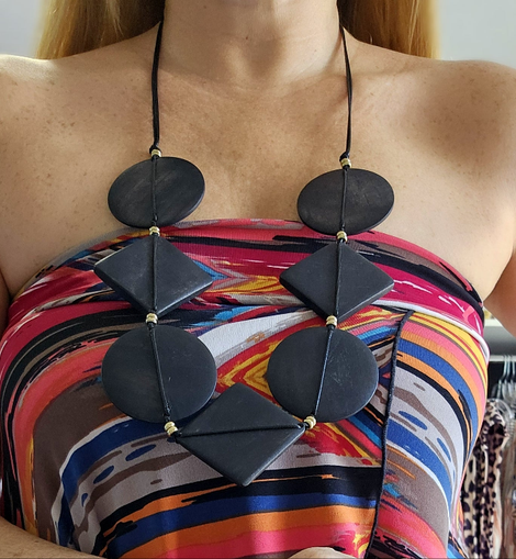 Geo Wood necklace