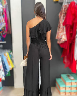 Black Cummin Palazzo Jumpsuit