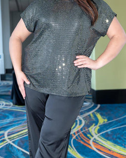 Sequins tunic blouse