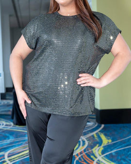 Sequins tunic blouse