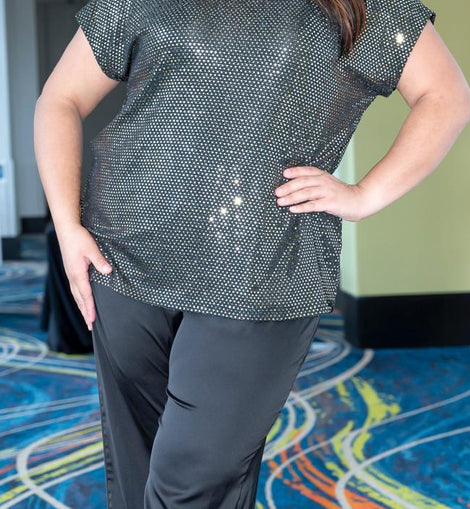 Sequins tunic blouse