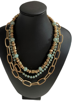 Matte Cristal Beads Necklace