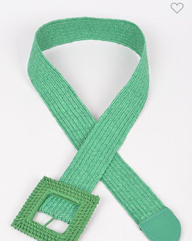 Raffia Elastic belt