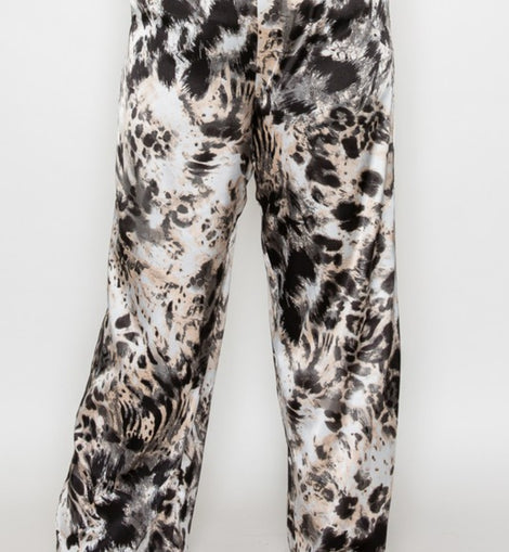 Animal Print Wide leg pants