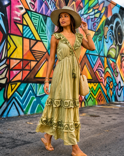 Sahara tie dye Luxe Maxidress
