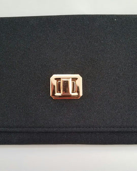 Shimmering Buckle Clutch