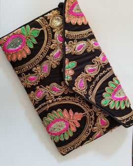 Paisley Embroidery Clutch
