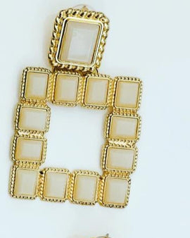 Ivory square  Chic earings
