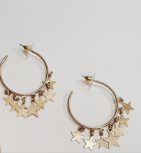 Stars Hoops earings