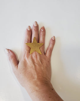 Star hammered Ring