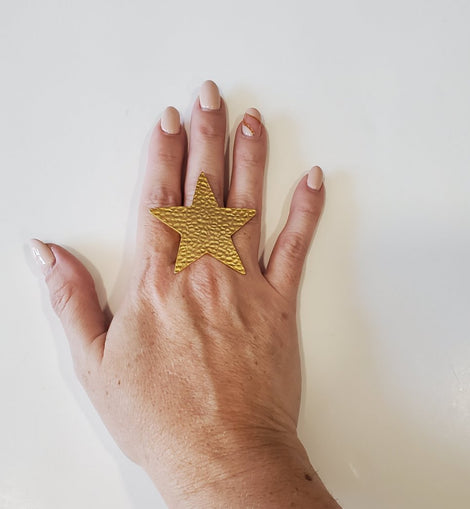 Star hammered Ring