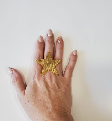 Star hammered Ring