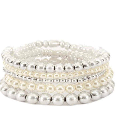 Pearl bracelets elastic