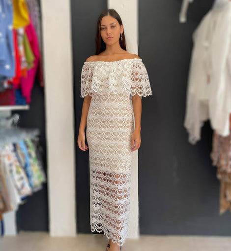 Miranda Crochet Maxidress by Carlota Alfaro