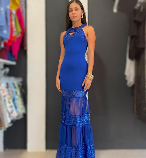 Royal Blue Magestic Maxidress