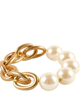 Pearl & Matte Link bracelet