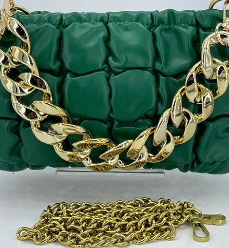 Quilted Chain Handbag & Crossbody
