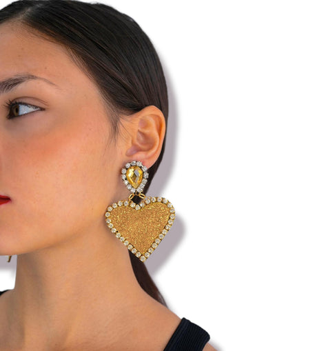 Shimmering Heart earing Angelina