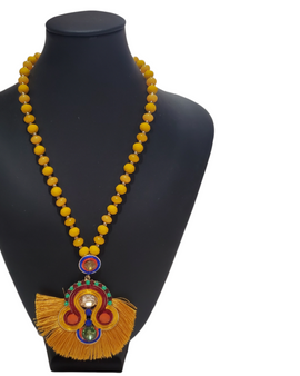 Rondelle & Boho Soutache Necklace