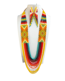 Aztec Beads Embroidery necklace