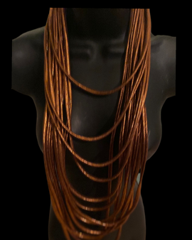 Metallic layer necklace