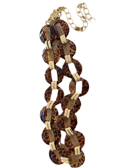 Animal print necklace/chainbelt