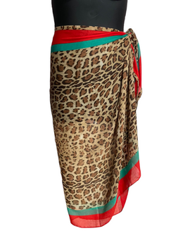 Leopard Print Sarong Coverup