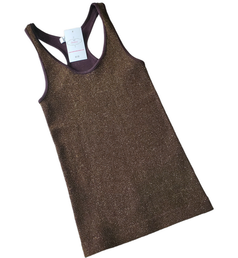 Shimmering Basic Racer Back top
