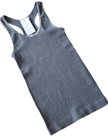 Shimmering Basic Racer Back top