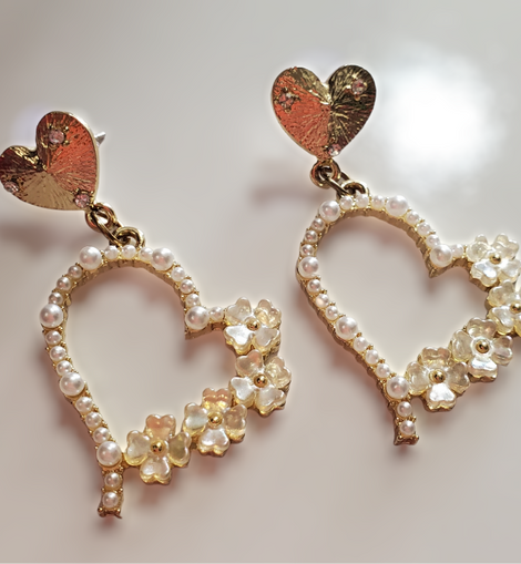 Pearl & Cristals earings